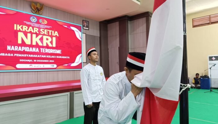 Jelang Pergantian Tahun, Lima Narapidana Kasus Terorisme Lapas Surabaya Nyatakan Ikrar Setia Kepada NKRI